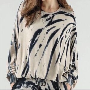 Young Fabulous & Broke Tie Dye Crew Neck Sweater Soft Slouchy Oversized Comfy XS